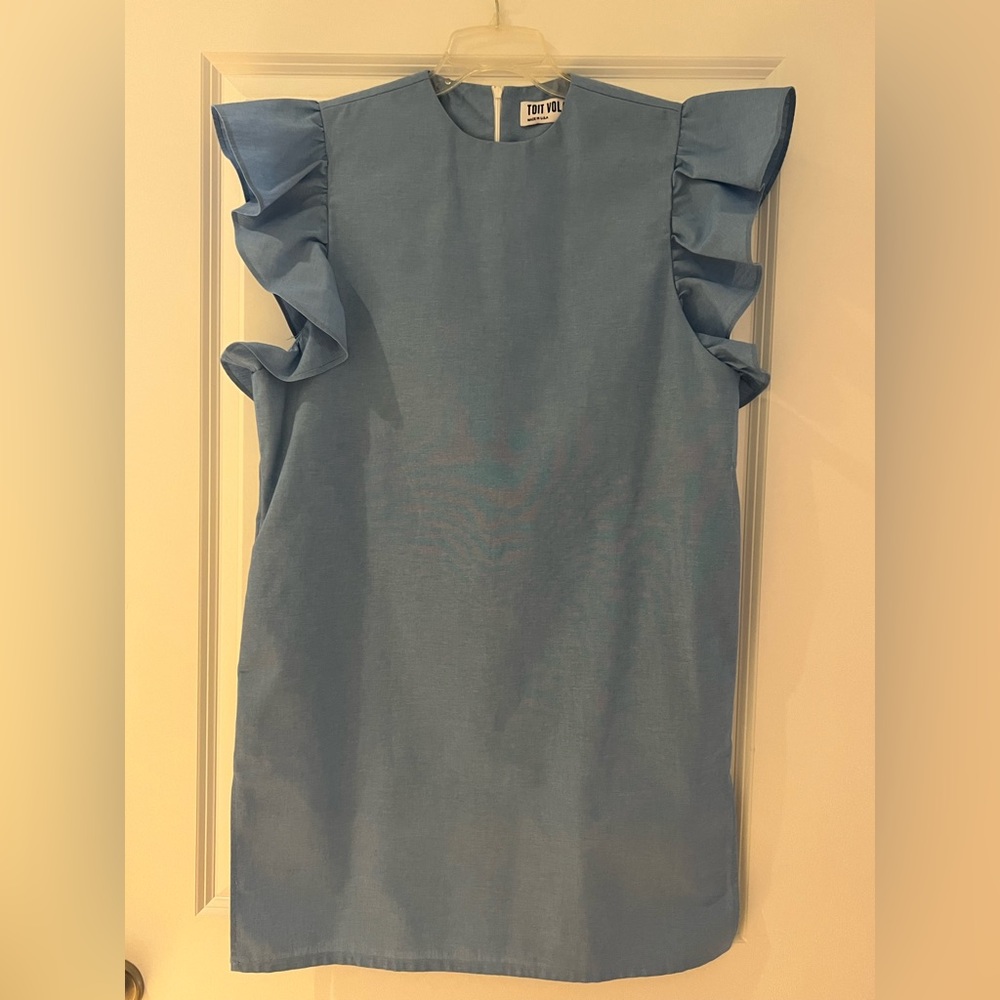 NWOT Toit Volant Toulouse Light Blue Mini Dress NWOT - size XS